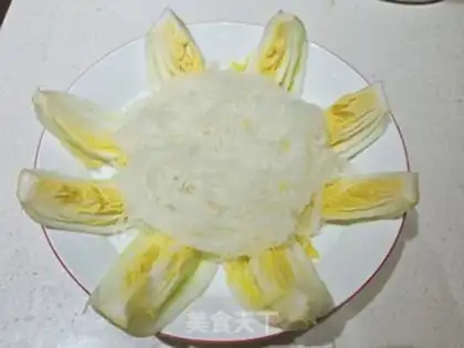 Make Garlic fans steaming doll food step 3