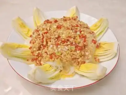 Make Garlic fans steaming doll food step 6