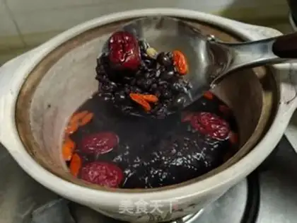 Make The black bean makes porridge step 1