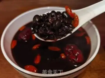 Make The black bean makes porridge step 3
