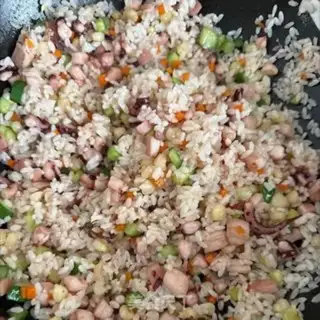 Make Squid rice step 4