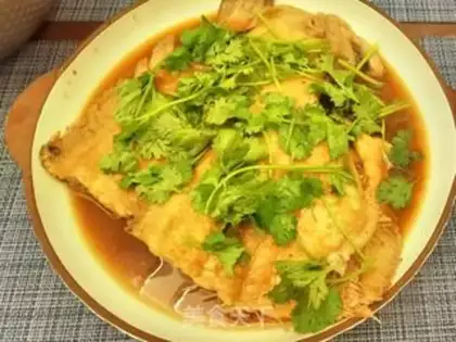 Make Home stewed pedalfish step 9