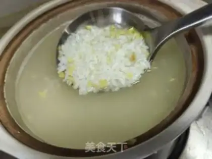 Make Ginger rice congee step 5