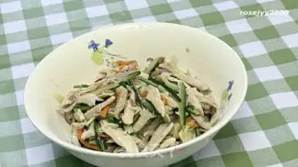 Make The salty hand tore the chicken step 8