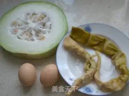 Make Eggs and sheep tails to cook a melon step 0
