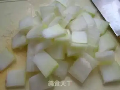Make Eggs and sheep tails to cook a melon step 4