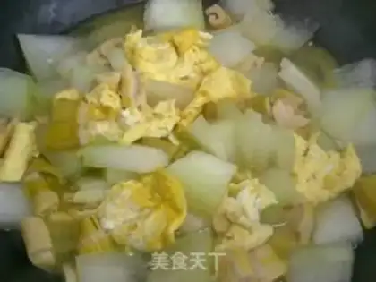 Make Eggs and sheep tails to cook a melon step 10