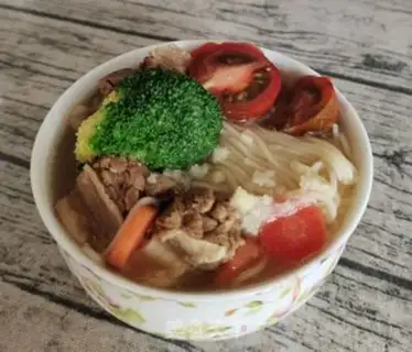 Make Breakfast beef noodles step 6