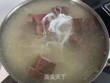 Make Duck blood fan soup step 0