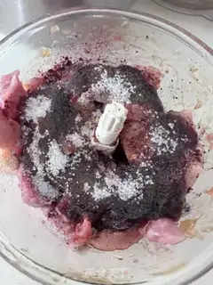 Make Chicken chest and pork step 1