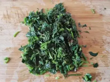 Make Red potato leaf dumplings step 3
