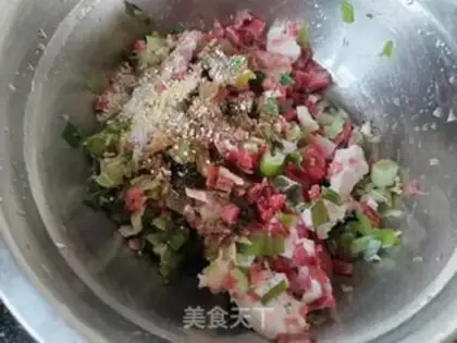 Make Red potato leaf dumplings step 5