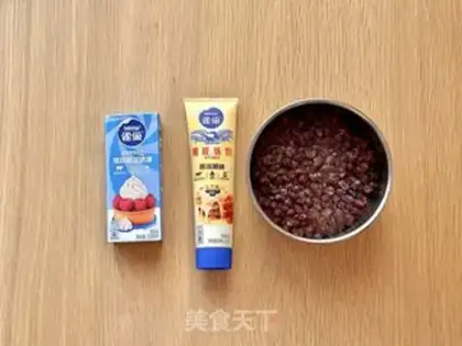 Make Milk and red beans step 0