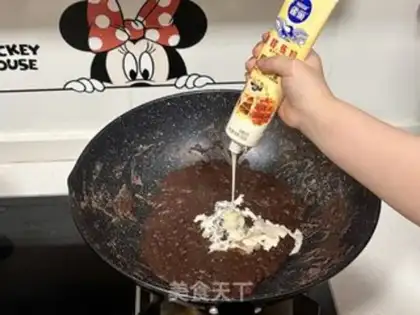 Make Milk and red beans step 2