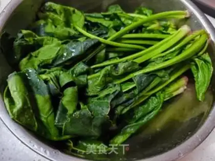 Make White jade, spinach step 3