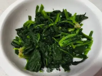 Make White jade, spinach step 5
