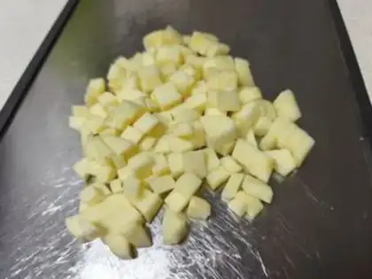 Make Apple corn salad step 1